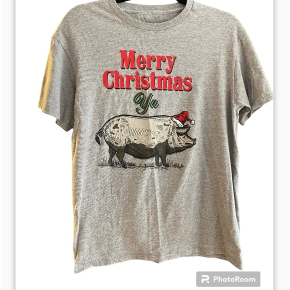 Merry Christmas Ya filthy animal men’s T-shirt.  Size large. - Picture 1 of 5